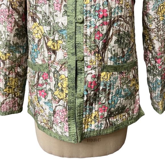 Cottagecore Appleseeds Quilted Jacket Reversible Floral Small - Picture 4 of 11